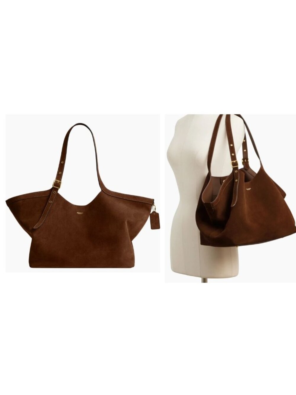 STUNNING! AUTHENTIC COACH GRAMERCY HANDBAG IN WARM BROWN SUEDE